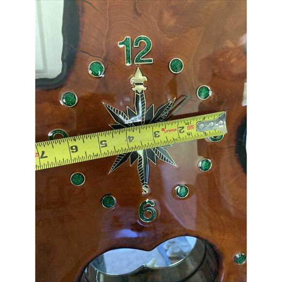 Vintage Wood Log Slice Tree Trunk Slab Bark Wall Clock LARGE 30" X 21" X 4" Inch - Picture 11 of 12